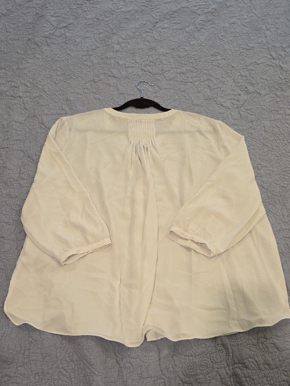 NYDJ White Split-Neck Button-Front Blouse Size XL! - Picture 6 of 8